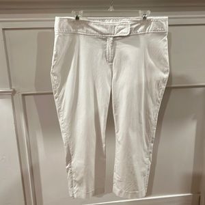 RAFAELLA White Stretch Crop Pants.  Size 12